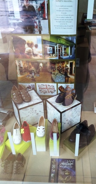 Hotter Shoes window display.