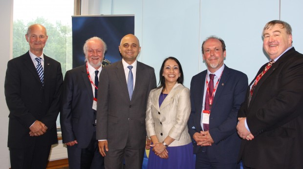 Business Minister Sajid Javid with winners of the Queen's Awards for Enterprise.